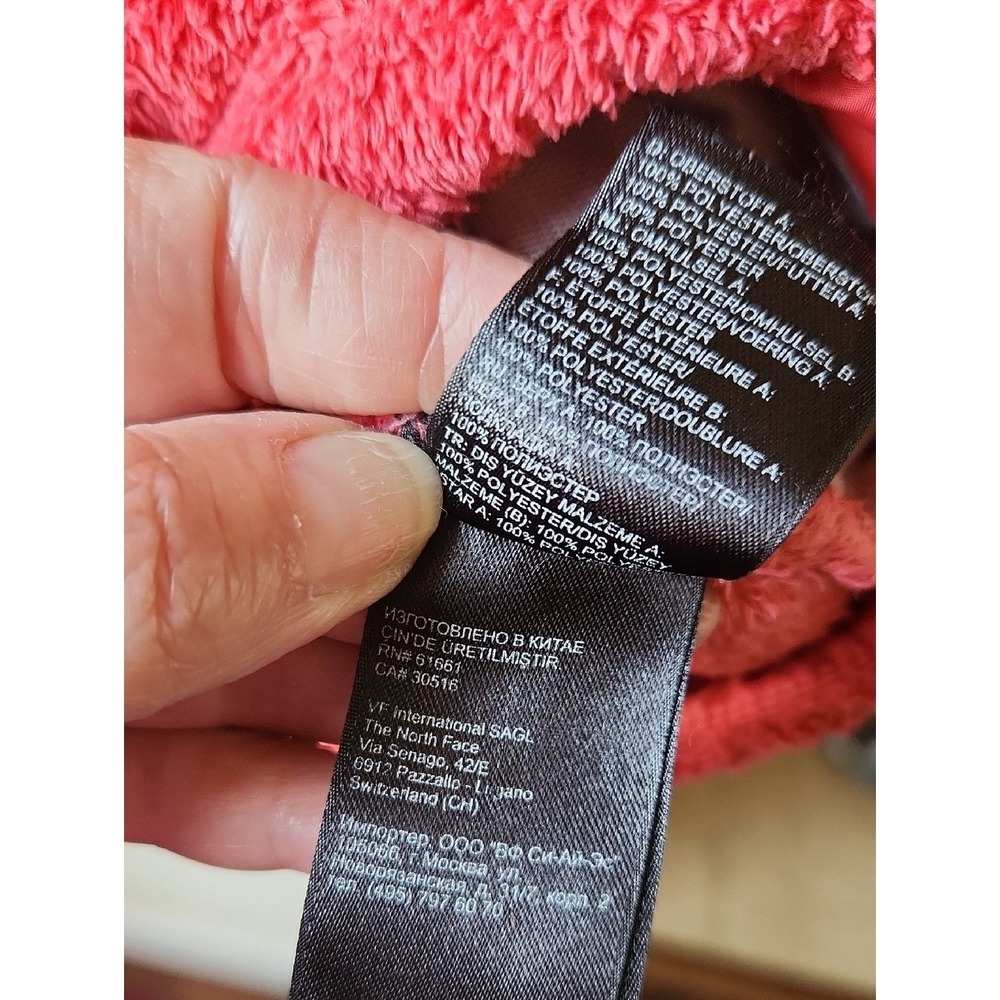 North Face Womens Osito Hooded Jacket Pink - Picture 9 of 16